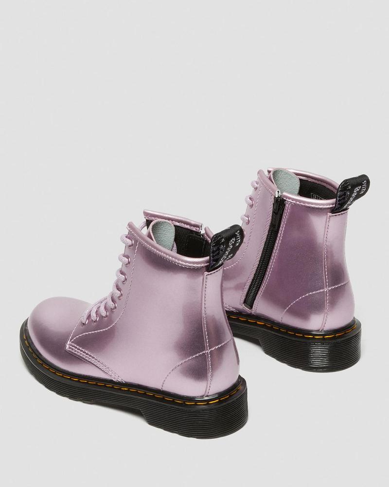 Dr Martens Junior 1460 Metallic Snørestøvletter Barn Rosa | Norge 141WNB